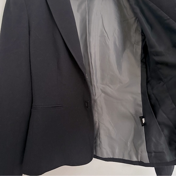 TAHARI ASL NAVY RAYON FITTER SHORT BUTTONED BLAZER XS - Picture 6 of 9